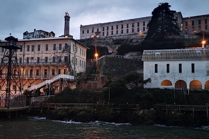 Alcatraz Night Tour with Muir Woods and Sausalito - Crossing the Golden Gate Bridge for a quick photo