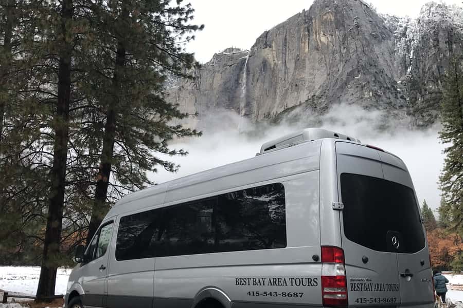 From SF: Yosemite Day Trip with Giant Sequoias Hike & Pickup - Half Dome and Yosemite Falls from the valley floor