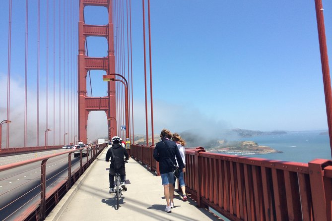 Golden Gate Bridge Bike Rental (Includes Free Helmet & Lock) - Crossing the bridge and choosing Sausalito
