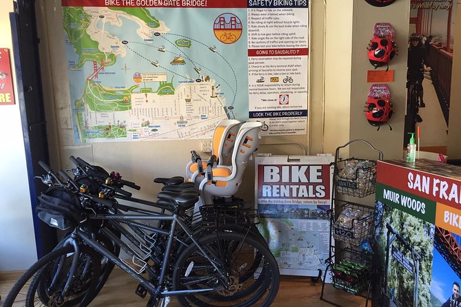 Golden Gate Bridge Bike Rentals - Very Close To The Bridge! - What the $45 price gets you