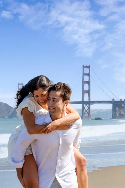 Portrait Session at Golden Gate Bridge SF - Clothing that works well against the bay