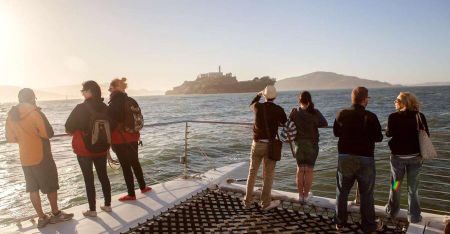 San Francisco Bay Sunset Cruise by Luxury Catamaran - Alcatraz, Sausalito, and the first stretch across the bay