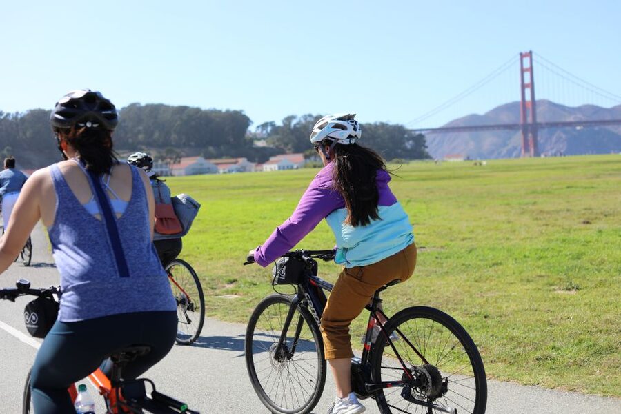 San Francisco: Electric Bike Rental w/ Map & Optional Ferry - The Golden Gate Bridge route
