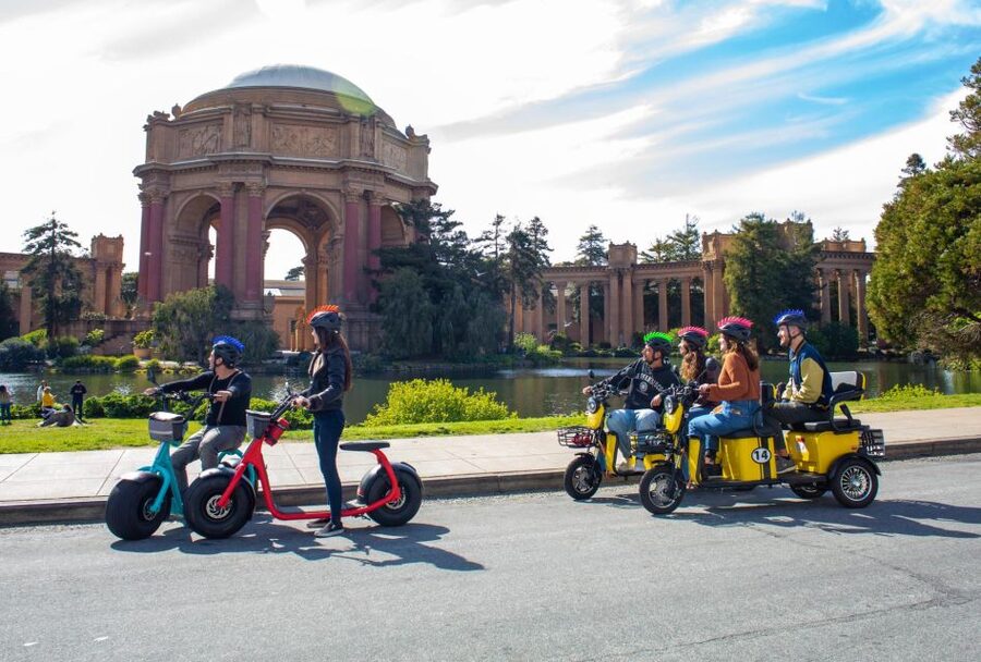 San Francisco: Electric Scooter Rental with GPS Storytelling - Fort Point under the Golden Gate Bridge