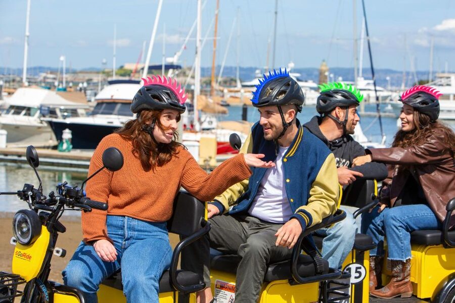 San Francisco: Electric Scooter Rental with GPS Storytelling - Riding up to the Golden Gate Welcome Center