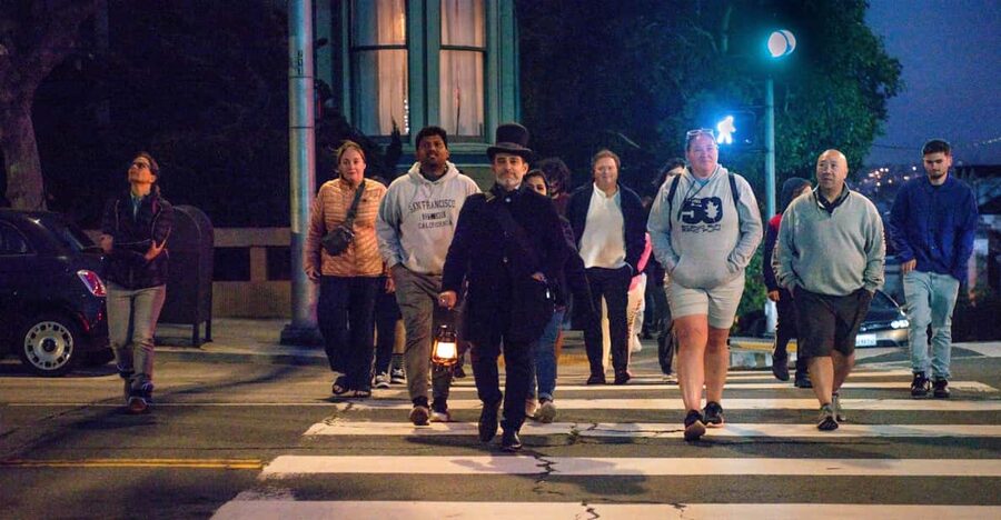 San Francisco Ghost Hunt: Haunted History Walking Tour - Meeting beneath the eucalyptus trees on Bush Street