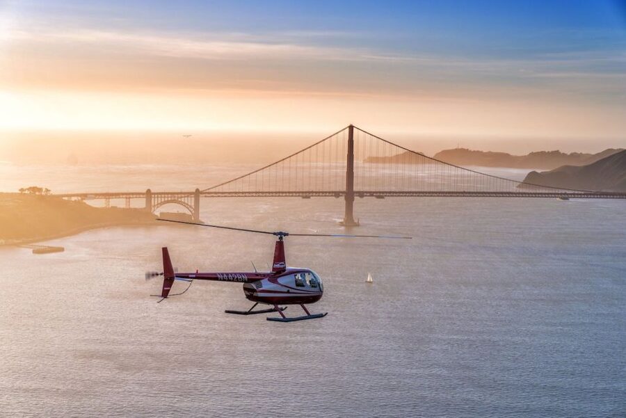 San Francisco: Golden Gate Helicopter Adventure - Ocean Beach and Golden Gate Park from above