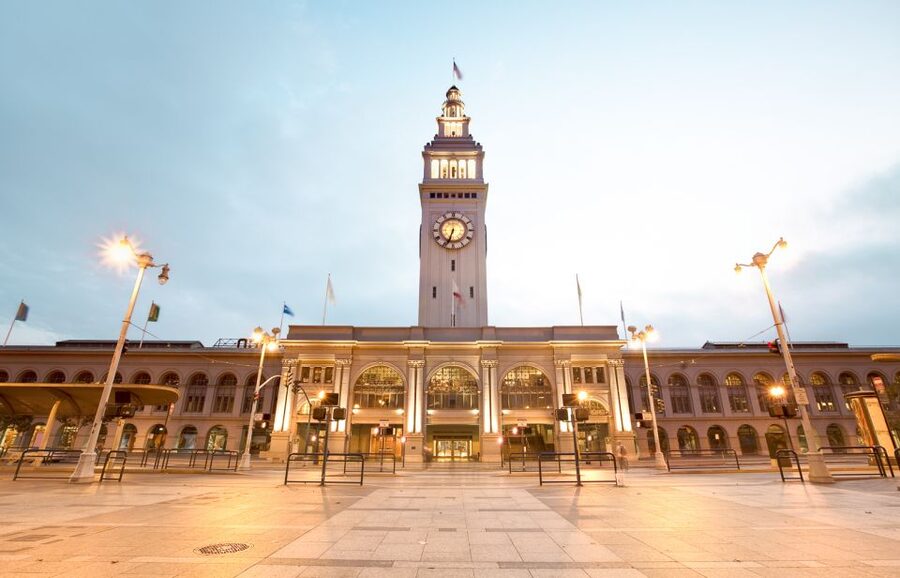 San Francisco: Hop-On Hop-Off Bus with Ferry & Alcatraz Tour - The Embarcadero, Barbary Coast, and Ferry Building fill out the route